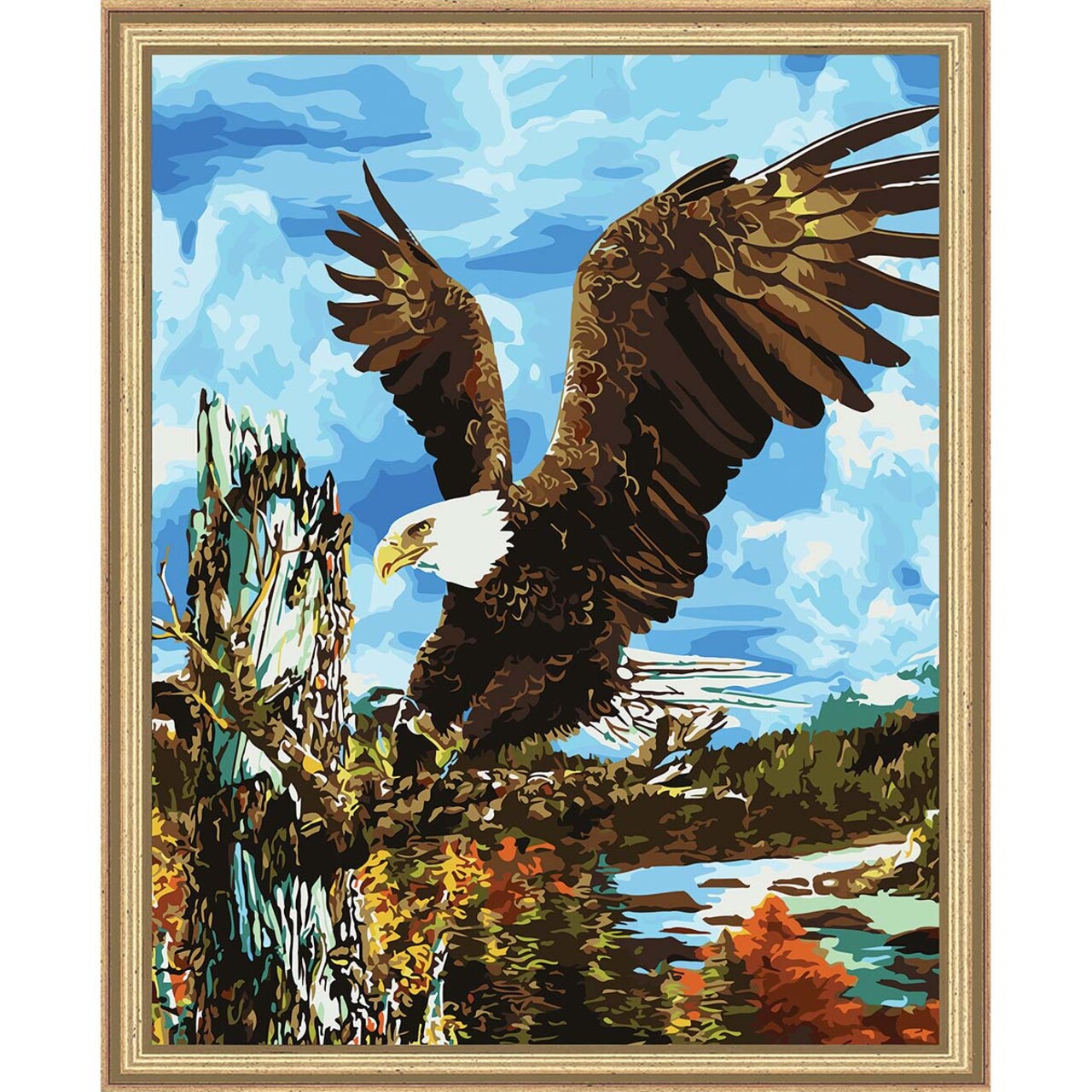 Herrschners Perfect Landing Kit & Frame Paint by Number Kit